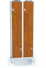 Cloakroom locker Z-shaped doors ALDERA with feet 1920 x 700 x 500